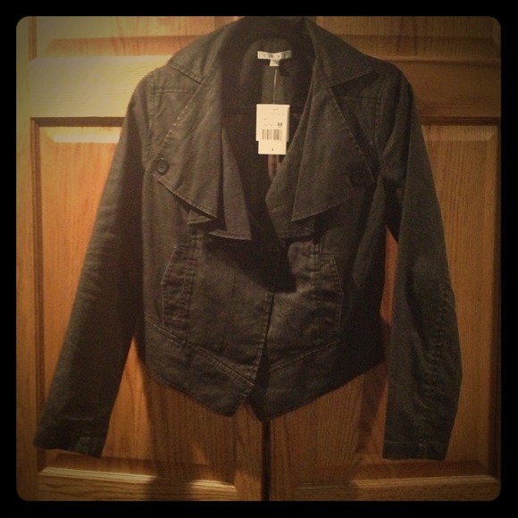 SOLD - Cabi Black Washed Jean Jacket - NWT