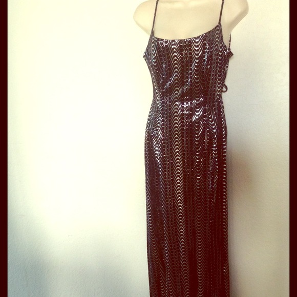 Black and silver sexy dress