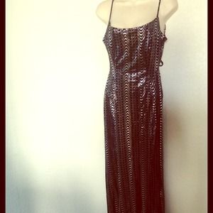 Black and silver sexy dress