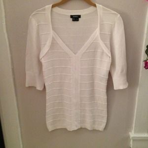 XOXO Ribbed sweater with a folded shoulder detail