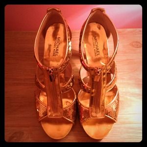 Gold Sequin Michael Kors Heels - Holiday 2012
