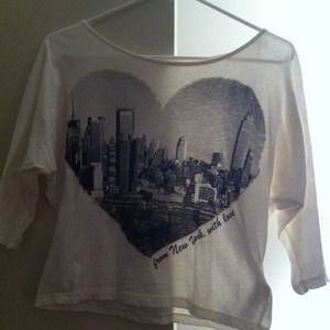 New York Design Mid-Arm Length Shirt