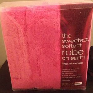 Pink Bath and Body works softest robe on earth