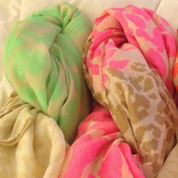 Cheetah print scarves