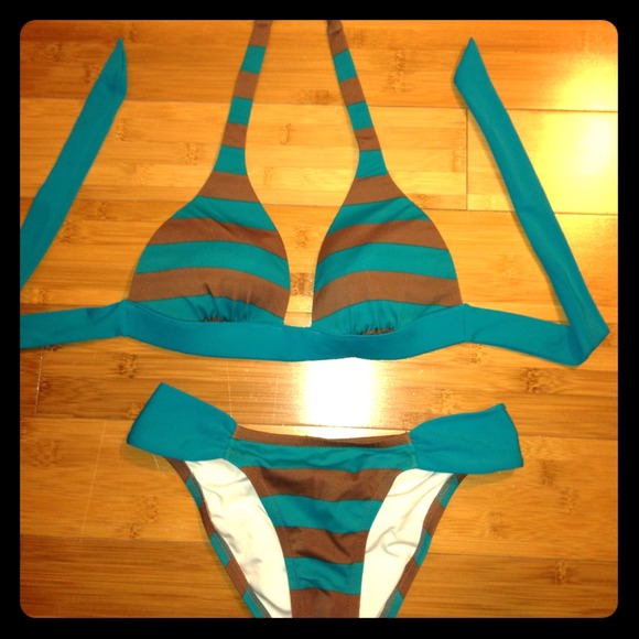 Victoria's Secret- Striped Halter Bikini