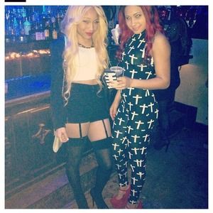 Black White cross jump suit