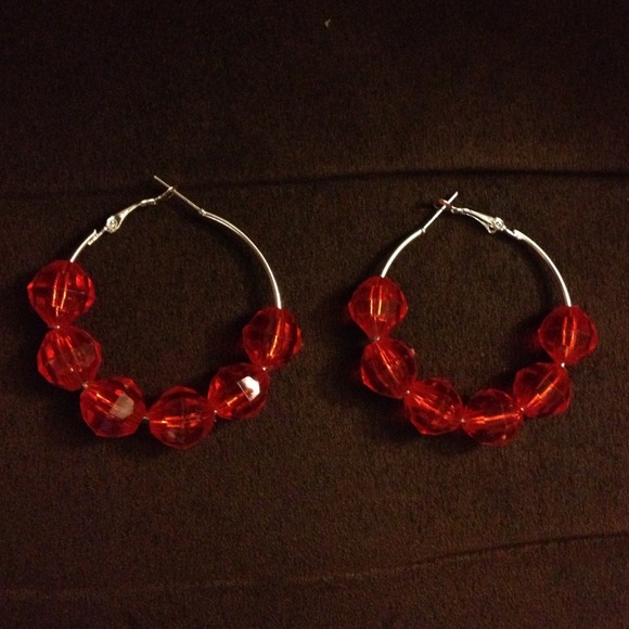 Fire Red Earrings