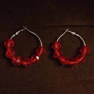 Fire Red Earrings