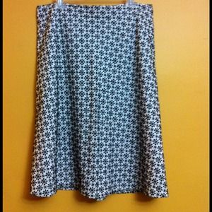 Black and White Eyelet Skirt