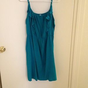 Traded!!! Teal old navy ruffle front dress