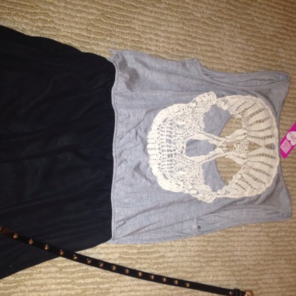 2b Bebe high low skull dress-NAME YOUR PRICE