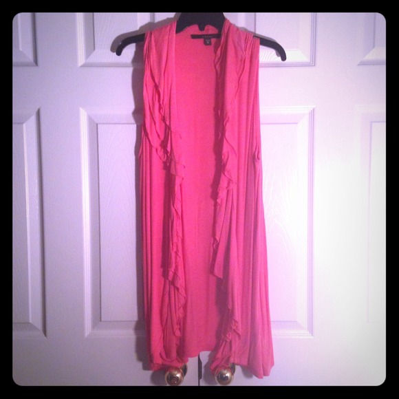 NWOT. Pink sleeveless cardigan