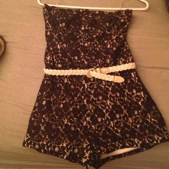Black lace romper
