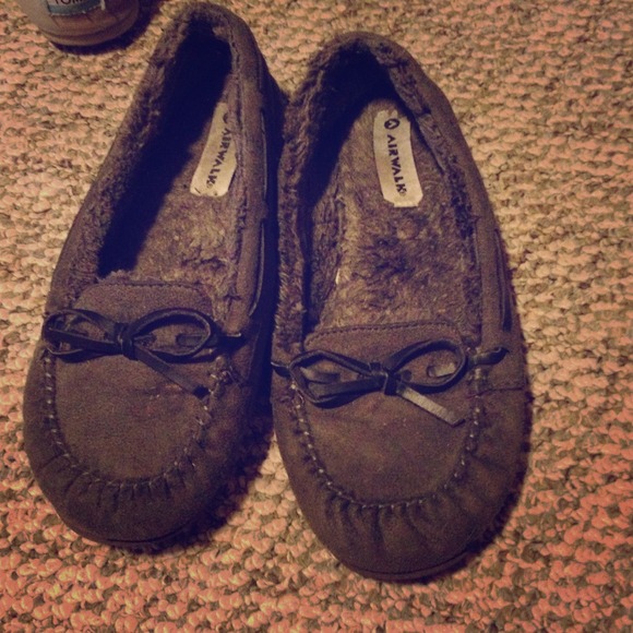 Gray moccosins.