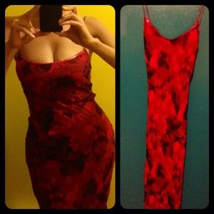 Betsey Johnson Red/Floral Dress.
