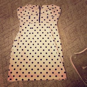 Strapless nautical inspired bustier dress.