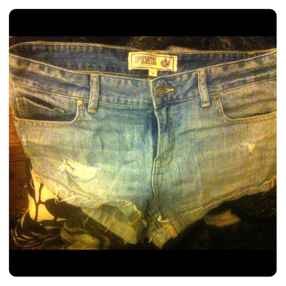 VS PINK JEAN SHORTS