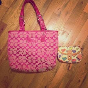 Authentic Coach bag and Dooney and Bourke wristlet
