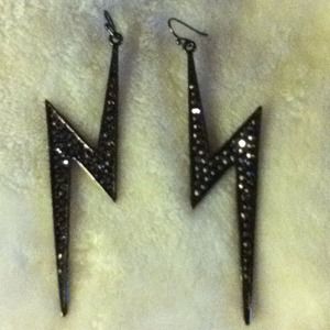 Lightening Bolt Earrings Rocker/80's