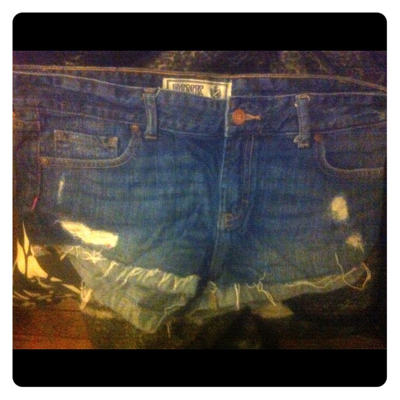 VS PINK JEAN SHORTS