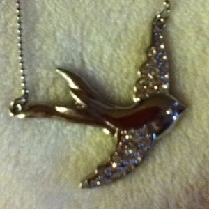 Rockabilly Sparrow Rhinestone Necklace