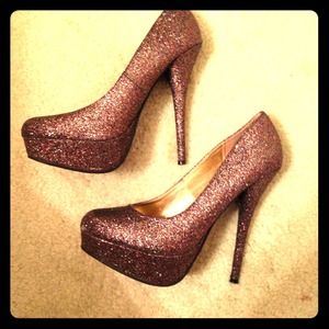 **SOLD** Charlotte Russe Purple Glitter Heels