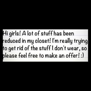 Prices reduced! Feel free to make me an offer :)