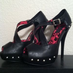 Studded Black Abbey Dawn Heels