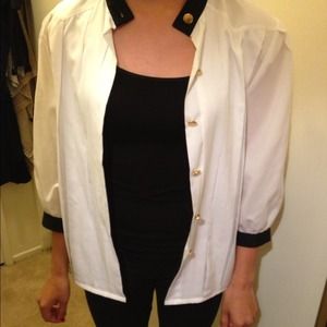 Black and white vintage blouse