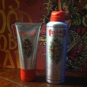 Ed hardy body spray and body lotion