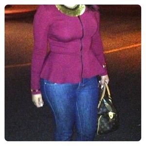 Peplum skin tight blazer