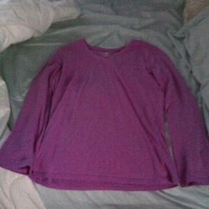 Cute pinkish purplish long sleeve shirt.