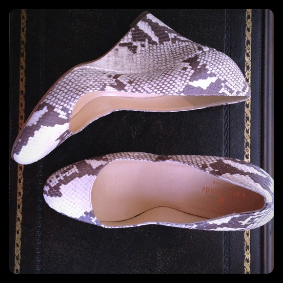 KATE SPADE Python Print Wedges