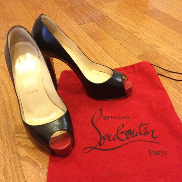 Christian Louboutin Shoes - SOLD! Authentic Christian Louboutin Black Peep