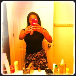 Leopard print skirt