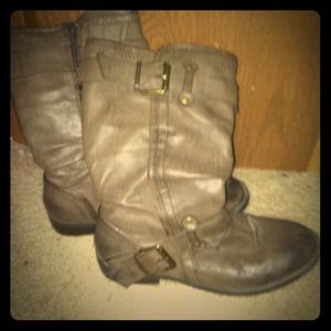 Hilary Brown leather boots size 71/2