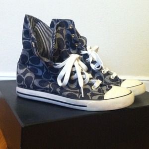 SOLD IN BUNDLE Denim Coach lace up shoes