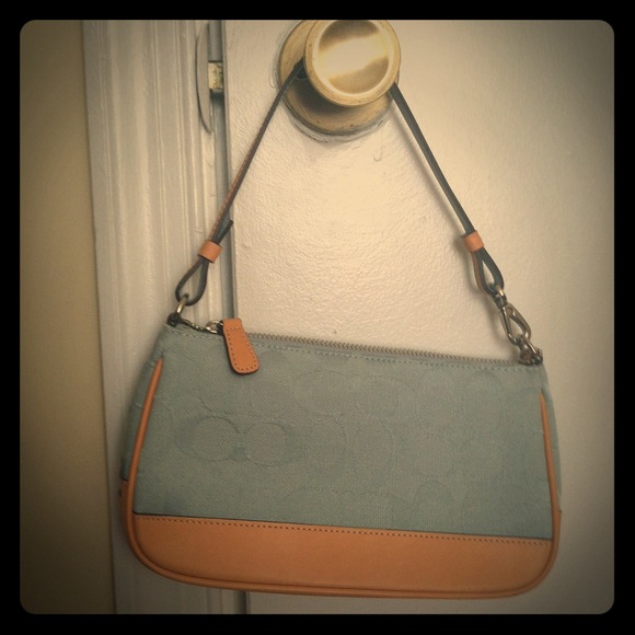 Small blue coach bag