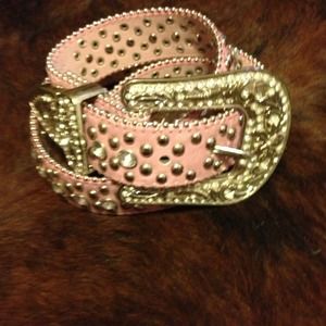 Pink rhinestone belt