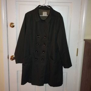 Dark Olive green Old Navy spring peacoat.