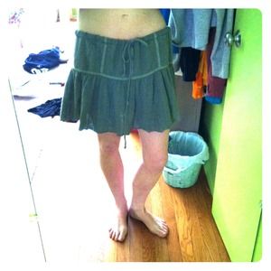 Vintage sage green linen skirt