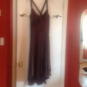 Brown dress..