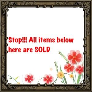 Sold items below this point