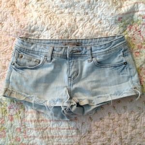 Forever 21 cutoff light wash cuffed denim shorts
