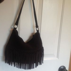 Boho chocolate brown handbag