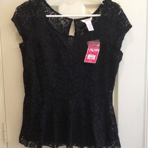 Candie's black lace top!
