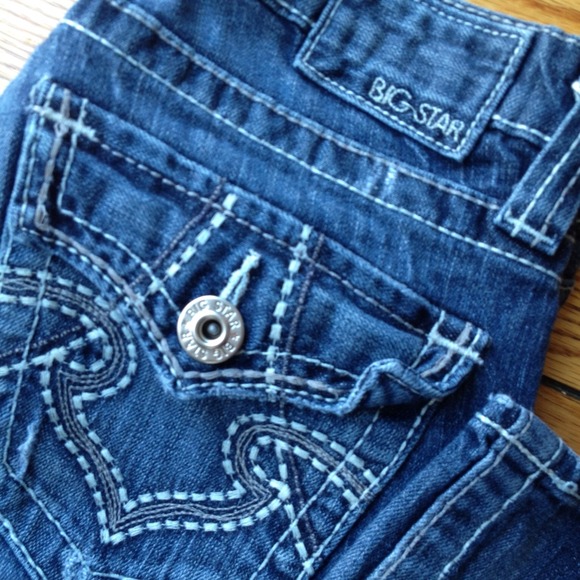 Big Star low rise boot cut jeans.