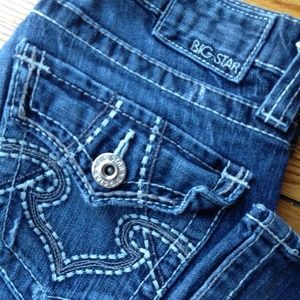 Big Star low rise boot cut jeans.