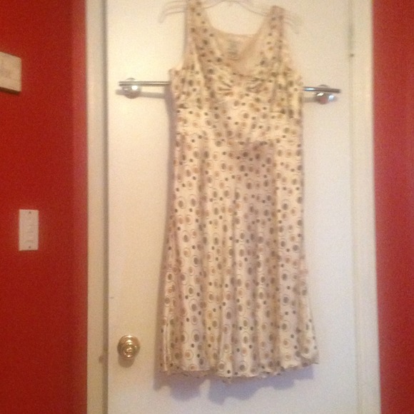 Cream silk dress