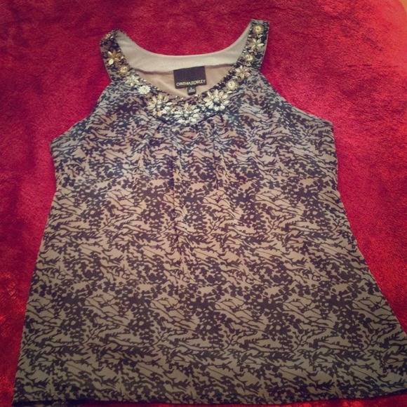 Grey and Black Blouse